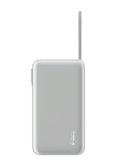 Ttec Recharger Pro Lcd 20.000mah Pd 45w Usb-c Makaralı Kablolu Taşınabilir Hızlı Şarj Aleti / Powerbank 2bb277 Gümüş