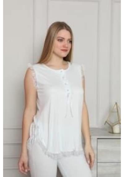 Limissi 413 Mavi Hamile Lohusa Dantelli Pijama Tk