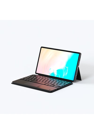 Samsung Galaxy Uyumlu Tab S11 Border Keyboard Bluetooh Bağlantılı Standlı Klavyeli Tablet Kılıfı Arka Kapak