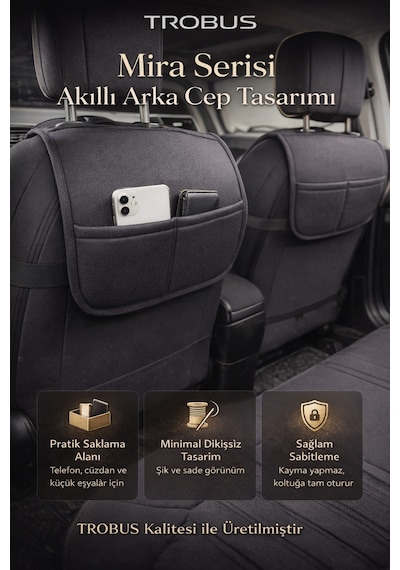 Fiat Linea 2007 Ve Sonrası Uyumlu Mira Serisi Taba 5'li Oto Koltuk Minderi 24440785