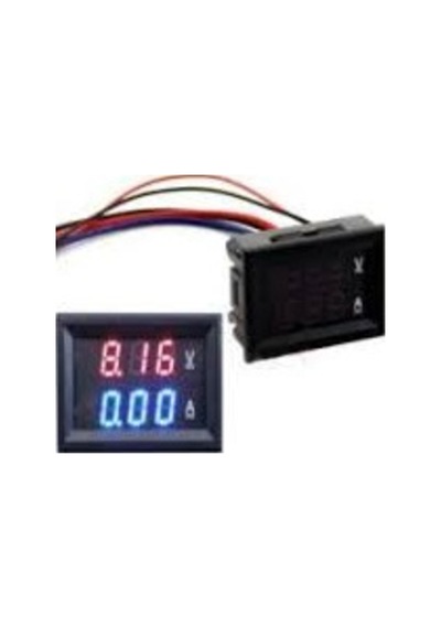 Sineparelektronik-0.28" 100V 10A Çift Led Ekranlı Voltmetre Ve Ampermetre Modülü