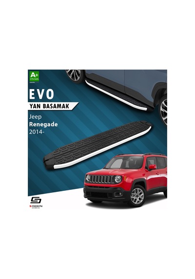 Jeep Renegade Evo Aluminyum Yan Basamak 173 Cm 2014 Üzeri
