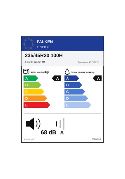 Falken 235/45 R20 100H XL E.Ziex Yaz Lastiği 2026