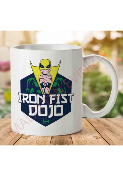 1-1472 Iron Fist Dojo No Black İki Tarafı Baskılı Kupa Bardak.jpg