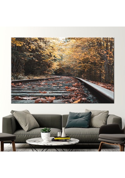 50x70cm 1 Parça Kanvas Tablo, Tren Yolu