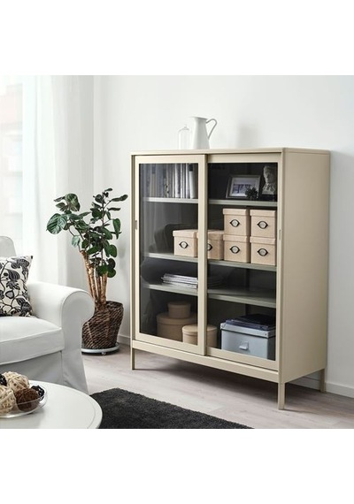 Ikea Kvarnvık Kapaklı Karton Depolama Kutusu 18 X 25 X 15 Cm Bej