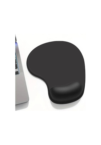 Softrest Siyah Mouse Pad Bilek Destekli, Dayanıklı Ergonomik Tasarım