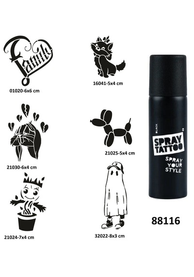 Çocuksu Modeller Spray Tattoo Geçici Dövme Yapma Seti Sprey Dövme Kiti