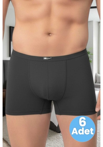 Tezzgelsin Erkek Pamuklu 6'lı Modal Boxer Antrasit