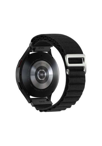 Watch 20mm Uyumlu Kr410 Kumaş Kordon - Siyah