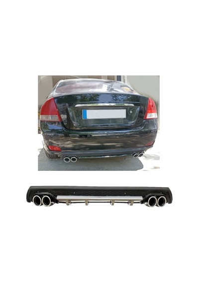 Kia Cerato Sedan Uyumlu Body Kit Difüzör 4 Çıkış Yuvarlak Gri Model 3