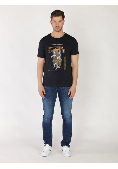 Roberto Cavalli Erkek Tshirt /M.Rob.0421.14022 -Lacivert