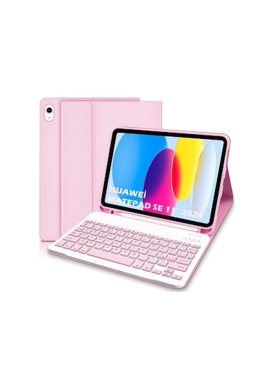 Huawei Matepad Se 11" 2024 Bluetooth Özellikli Standlı Kalem Bölmeli Klavyeli Kılıf