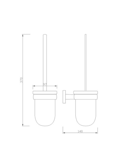 Eva Banyo Fontana Fc-30104 Krom Tuvalet Fırçalığı