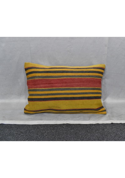 Zehra Abla Halı Yeni El Dokuma Dekoratif Kilim Kırlent Yastık Kılıfı 6661 Çok Renkli