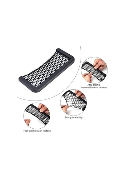 Araba İçin File Ceplik Araç İçi File Çep Organizer Siyah 20x8cm