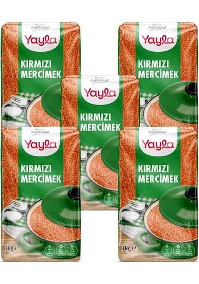 Yayla İthal Kırmızı Mercimek 1 Kg X5