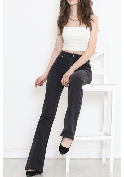 Mokashopin - İspanyol Paça Kot Pantolon Füme - 17274.1431. 001