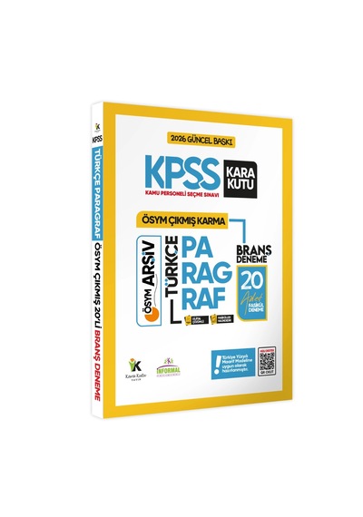 2026 Kpss Önlisans Paragraf 20li Deneme Sınavı Ösym Çıkmış Soru Havuzu Video Ve Pdf Çözümlü