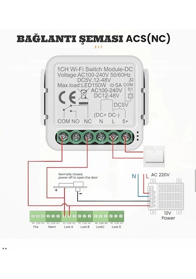 Onoff Akıllı Tekli Kuru Kontak Anahtar Röle Tüm Voltajları Destekler Tuya Wifi