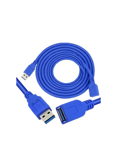 Qport Q-UZ3018 1.8 M USB 3.0  Am-af Uzatma Kablo Mavi
