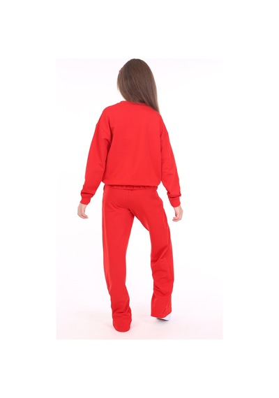 Toontoy Kids Toontoy Kız Çocuk 2'li Takım Baskılı Bisiklet Yaka Sweatshirt & Beli Lastikli Bol Paça Eşofman Altı - 2 İplik Kırmızı Toontoy Kids Toontoy Kız Çocuk 2'li Takım Baskılı Bisiklet Yaka Sweatshirt & Beli Lastikli Bol Paça Eşofman Altı - 2 İplik Kırmızı