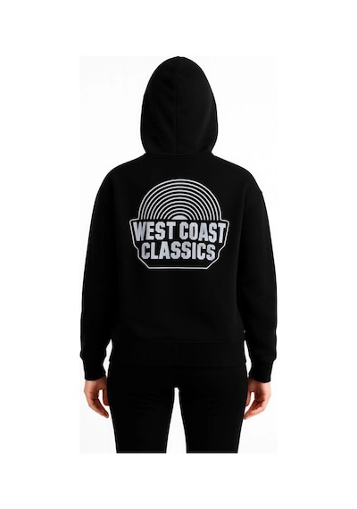 Kapşonlu Sweatshirt Oversize West Coast Classics - Siyah - Siyah