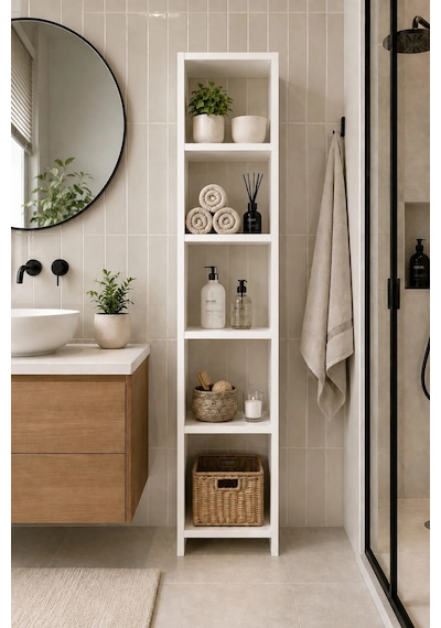 Çok Amaçlı Banyo Ve Mutfak Rafı Beyaz