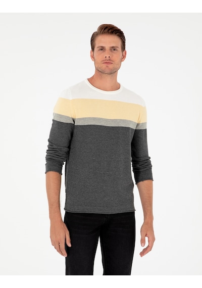 Pierre Cardin Erkek Açık Gri Melanj Kazak /triko 50296449-vr091 Açık Gri Melanj