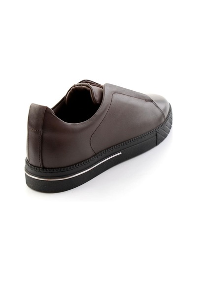 Bambi Kahve Antik Hakiki Deri Erkek Sneaker E01610197141