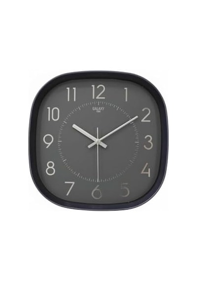 Galaxy Premium Serisi Abs Kasa Duvar Saati Oval 30 Cm Gri Renkli Klasik Kadran 0240-beyaz-şekilli-48cm