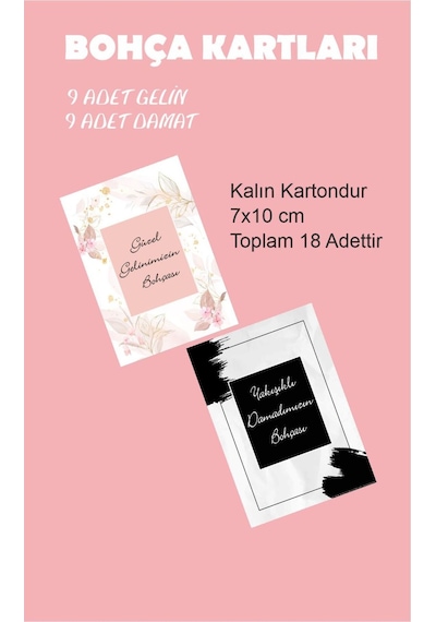 Gelin Damat Bohçası Kartları, Gelin Çeyiz Bohça Kartı 9 Gelin 9 D