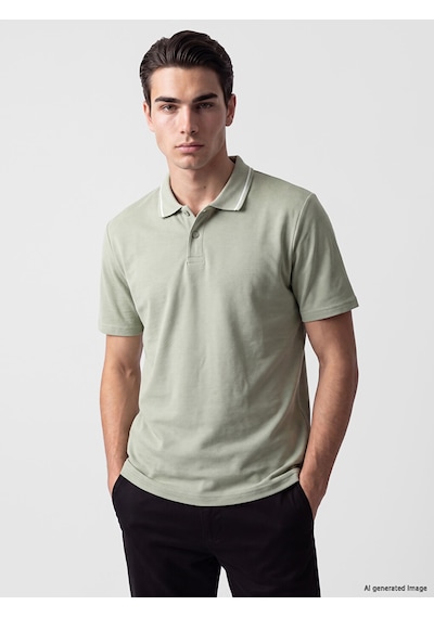 LC Waikiki Lc Waıkıkı Yeşil Polo Yaka Penye Erkek Tişört