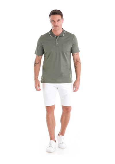 Hatemoğlu Haki Regular Fit Düz Merserize Polo Yaka 100% Pamuk Tişört 35361023c002 022 Haki