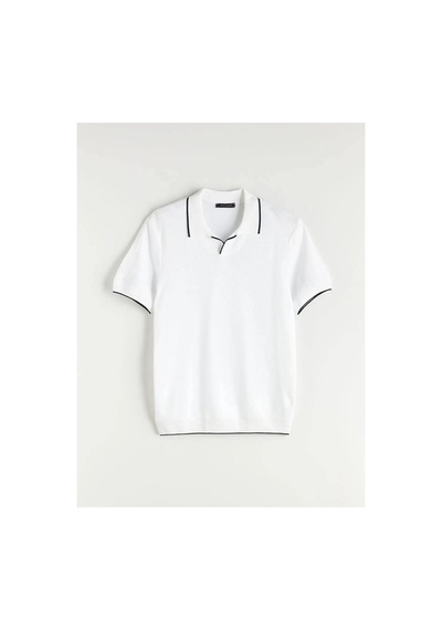 LC Waikiki Southblue Ekru Polo Yaka Kısa Kollu Erkek Triko Kazak