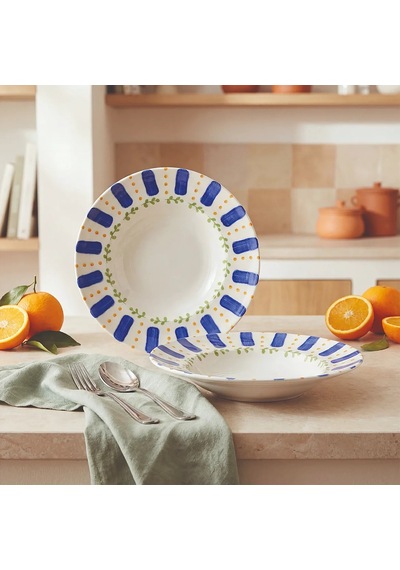 Güral Güral Porselen Kayısı Desenli 26 Cm Salata Ve Makarna Kasesi Diğer