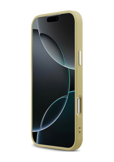Apple Uyumlu iPhone 17 Pro Max Kılıf Guess Lisanslı M-safeli Metal Kamera Çerçeveli Üçgen Logolu Glitter Gold Gold