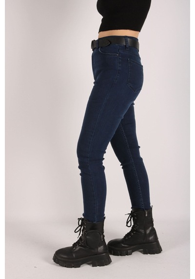 Yüksek Bel Jeans Kadın Slim Pantolon Denim Kumaş 42