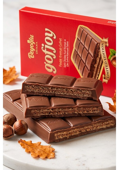 Beyoğlu Çikolata Gofjoy Sütlü Çikolata Kaplı Çıtır Gofret Tablet 150 Gr.