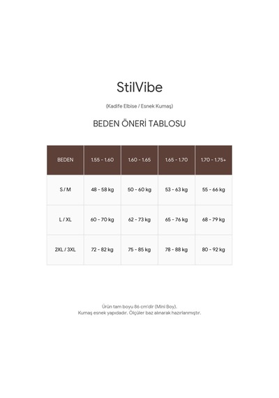 Stilvibe Kadın Uzun Kollu Kadife Elbise Siyah