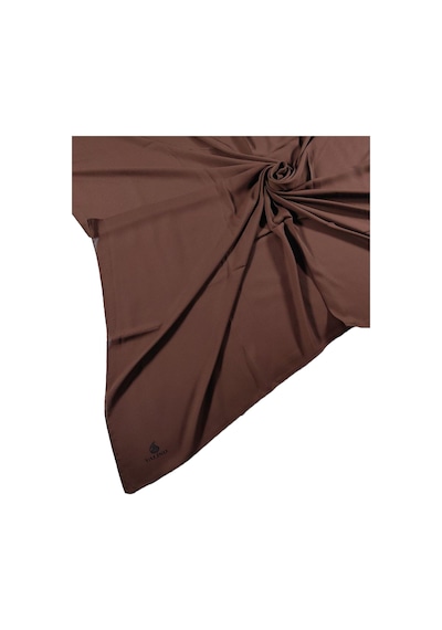 Mim Eşarp Mısırlı Eşarpları Queen Krep Düz Renk Eşarp 110x110 Cm Acı Kahve