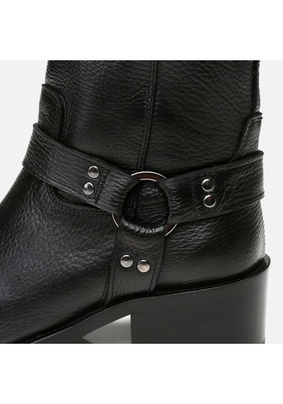 Hotiç Hakiki Deri Siyah Kadın Western Topuklu Bot 01boh297190a100 Siyah-black Siyah