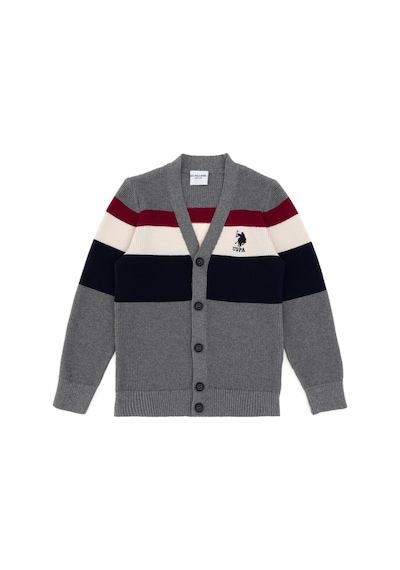 U.s. Polo Assn. Erkek Çocuk Açık Gri Melanj Hırka Triko 50295507-vr091 Acık Grı Melanj