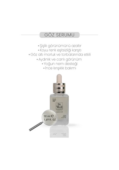 Dr. Well Barcelona Cosmetics Göz Altı Torbalarına ve Morluklara Etkili İnce Bakımı Göz Serumu 50 ML
