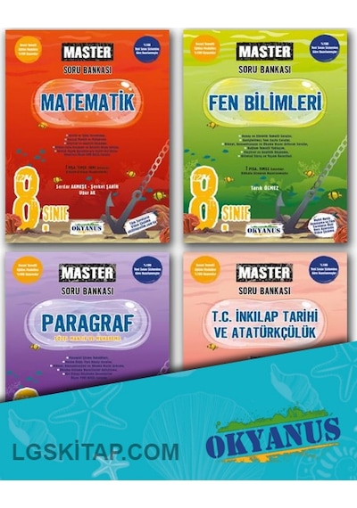 Okyanus 8. Sınıf LGS Master 4'lü Soru Bankası Seti