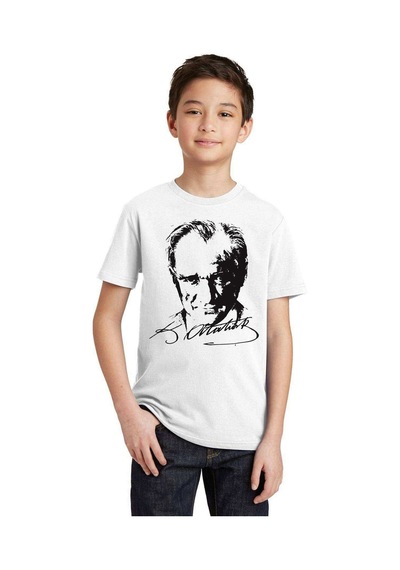 Tshirthane Atatürk Portre Baskılı Çocuk Tshirt 001