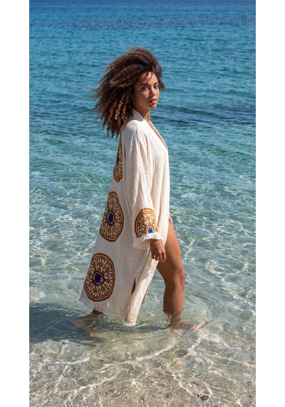 Brandsmiths Mandala Eye Kimono Sarı