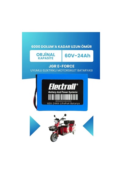 Jgr E-force Uyumlu Batarya Standart Kapasite Lifepo4 60v 24ah Elektrikli Motorsiklet Bataryası