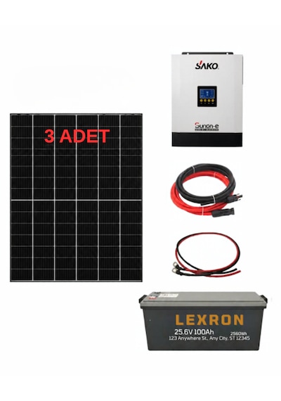 Bağ Bahçe Karavan İçin Lityum Akülü Hazır Paket Solar Güneş Enerji Sistemi Paket 10 Bağ Bahçe Karavan İçin Lityum Akülü Hazır Paket Solar Güneş Enerji Sistemi Paket 10