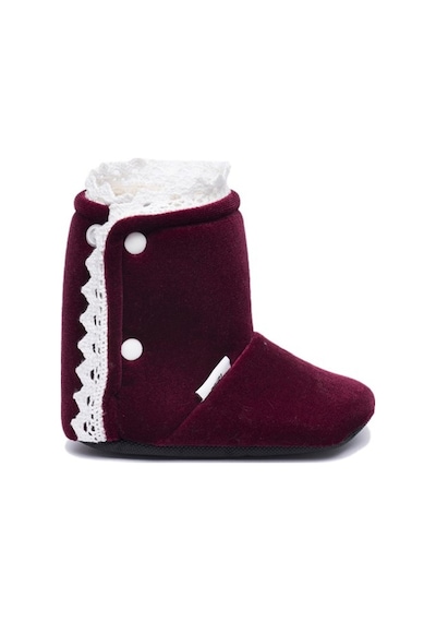Bordo Kadife Ev Botu Bordo